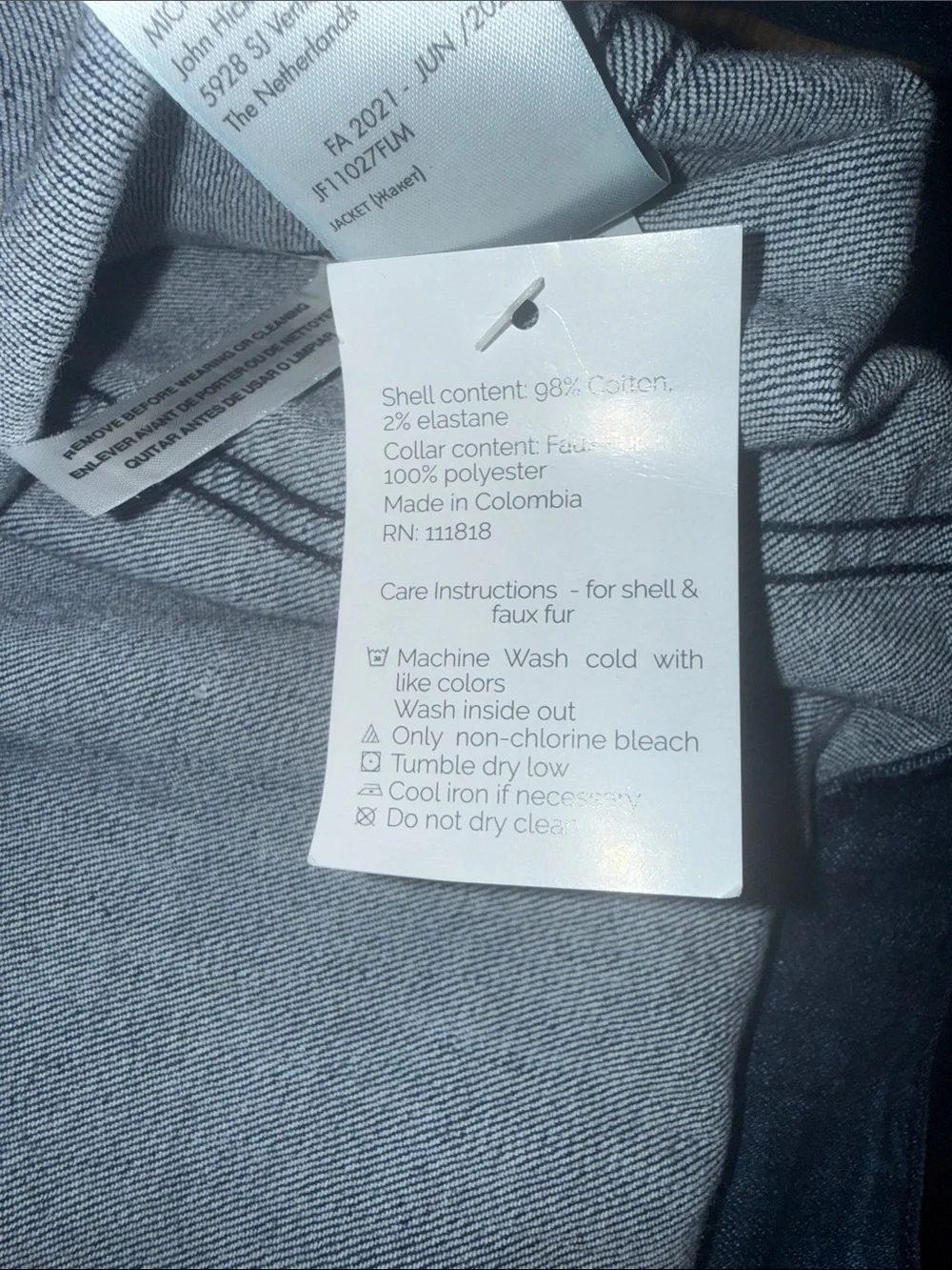 Large Michael Kors Jean Jacket